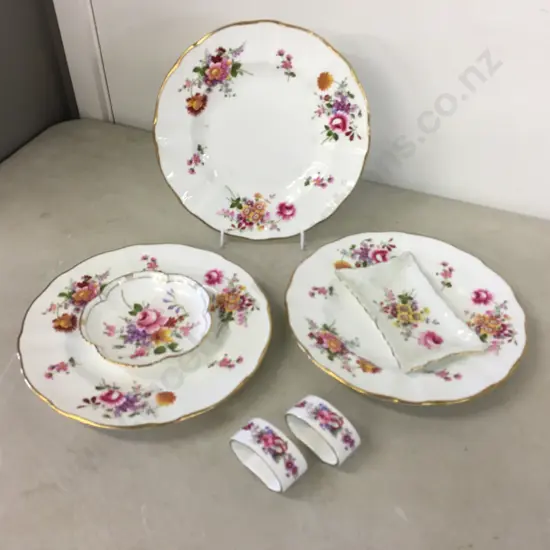 Assorted Royal Crown Derby "Derby Poisies" China Items
